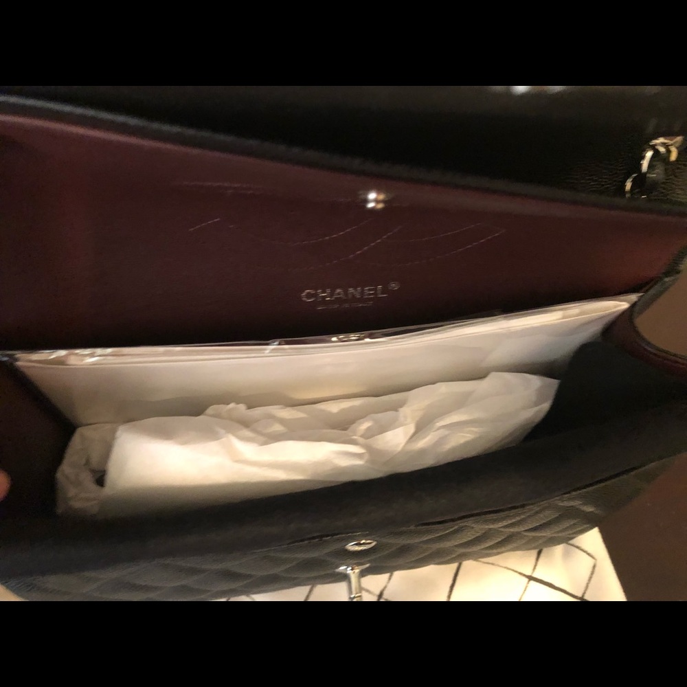 SOLD-Chanel Classic Double Flap Jumbo Caviar - Picture 5 of 6